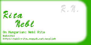 rita nebl business card